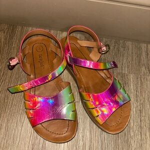 Pink tie dye strap sandals size 1 kids
